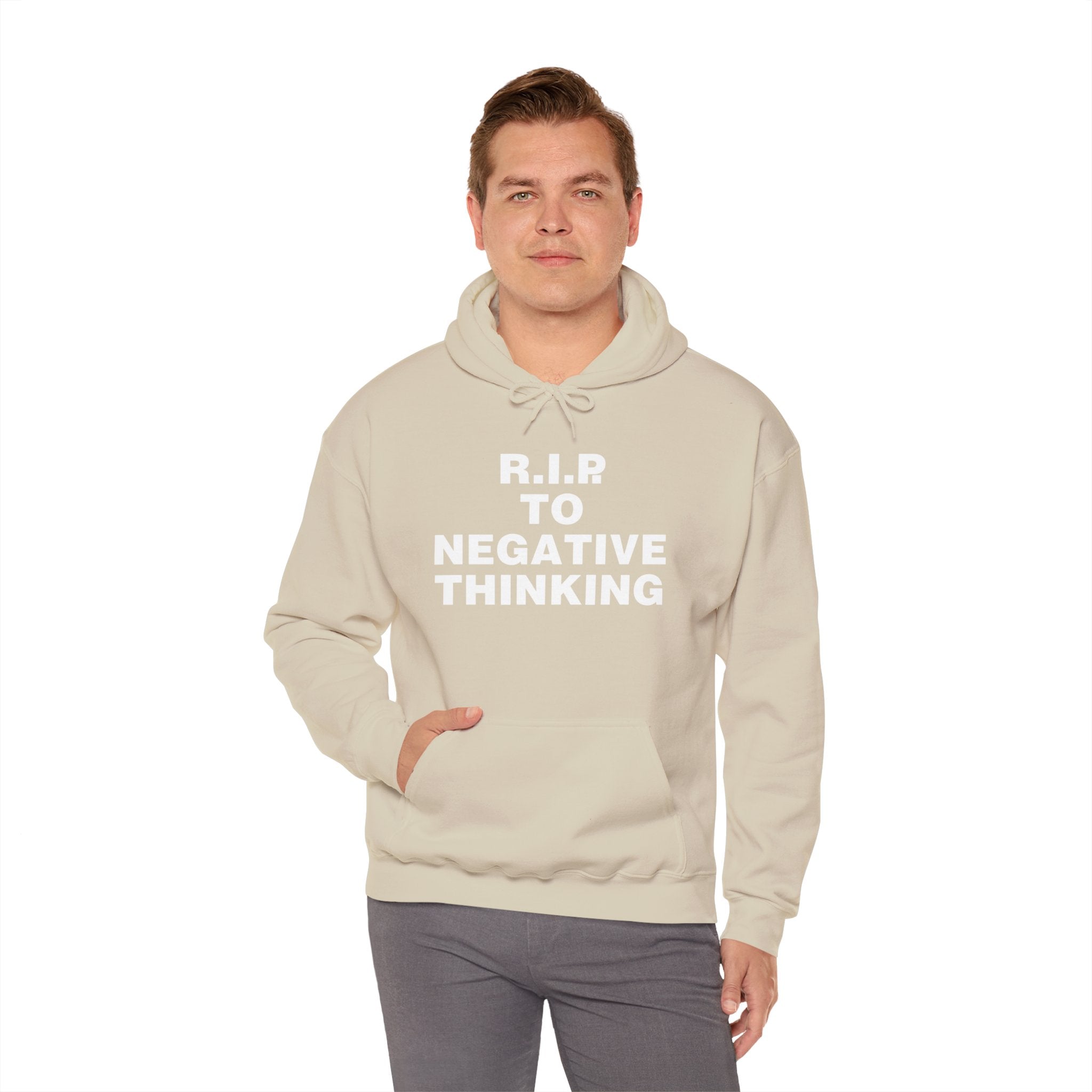 R.I.P. to Negative Thinking Unisex Heavy Blend™ Hooded Sweatshirt - Positive Vibes Apparel