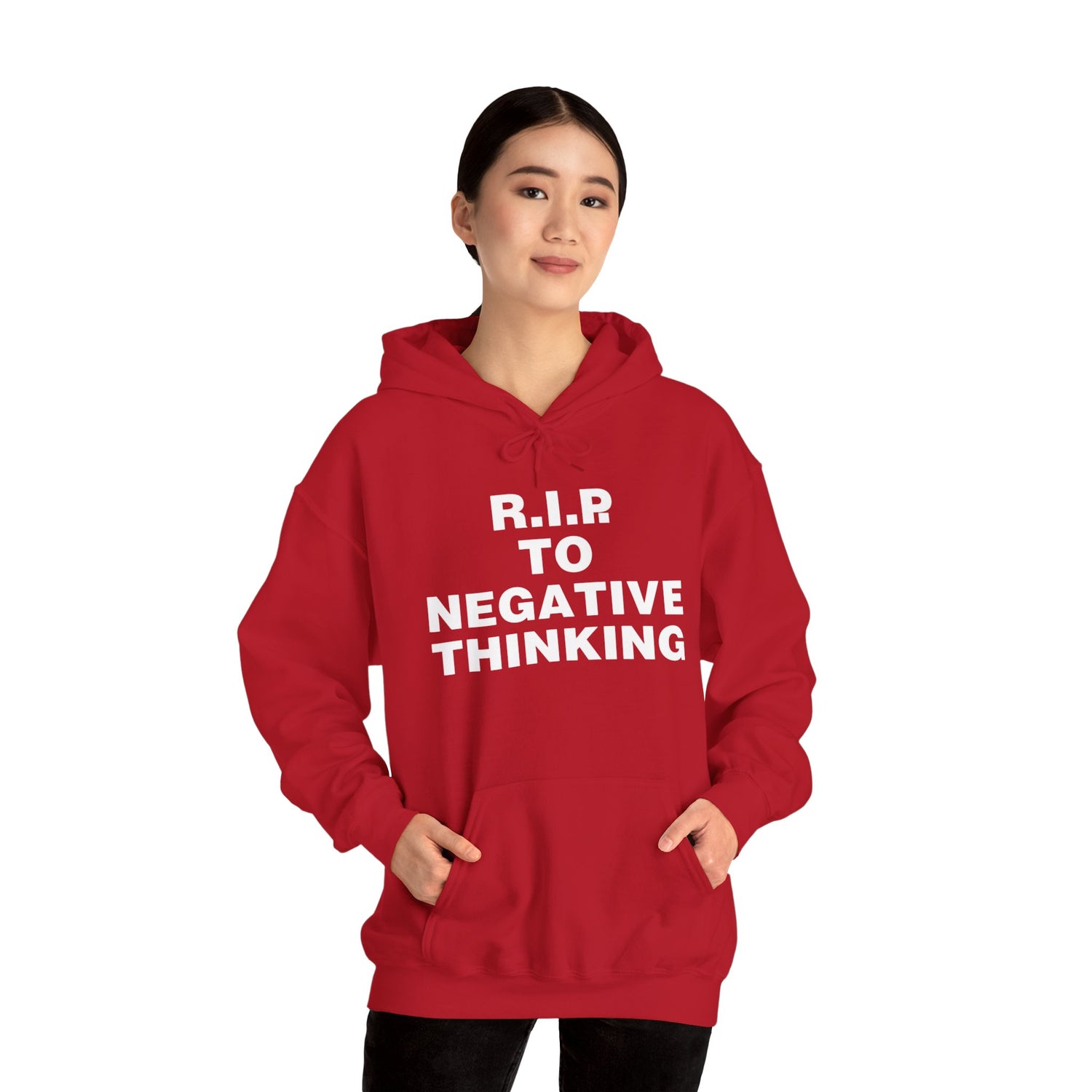 R.I.P. to Negative Thinking Unisex Heavy Blend™ Hooded Sweatshirt - Positive Vibes Apparel