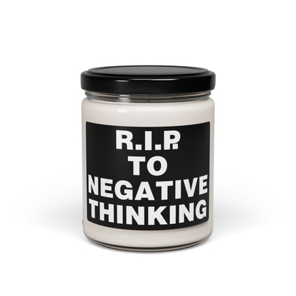 R.I.P. to Negative Thinking Scented Soy Candle - 9oz Motivational Home Fragrance