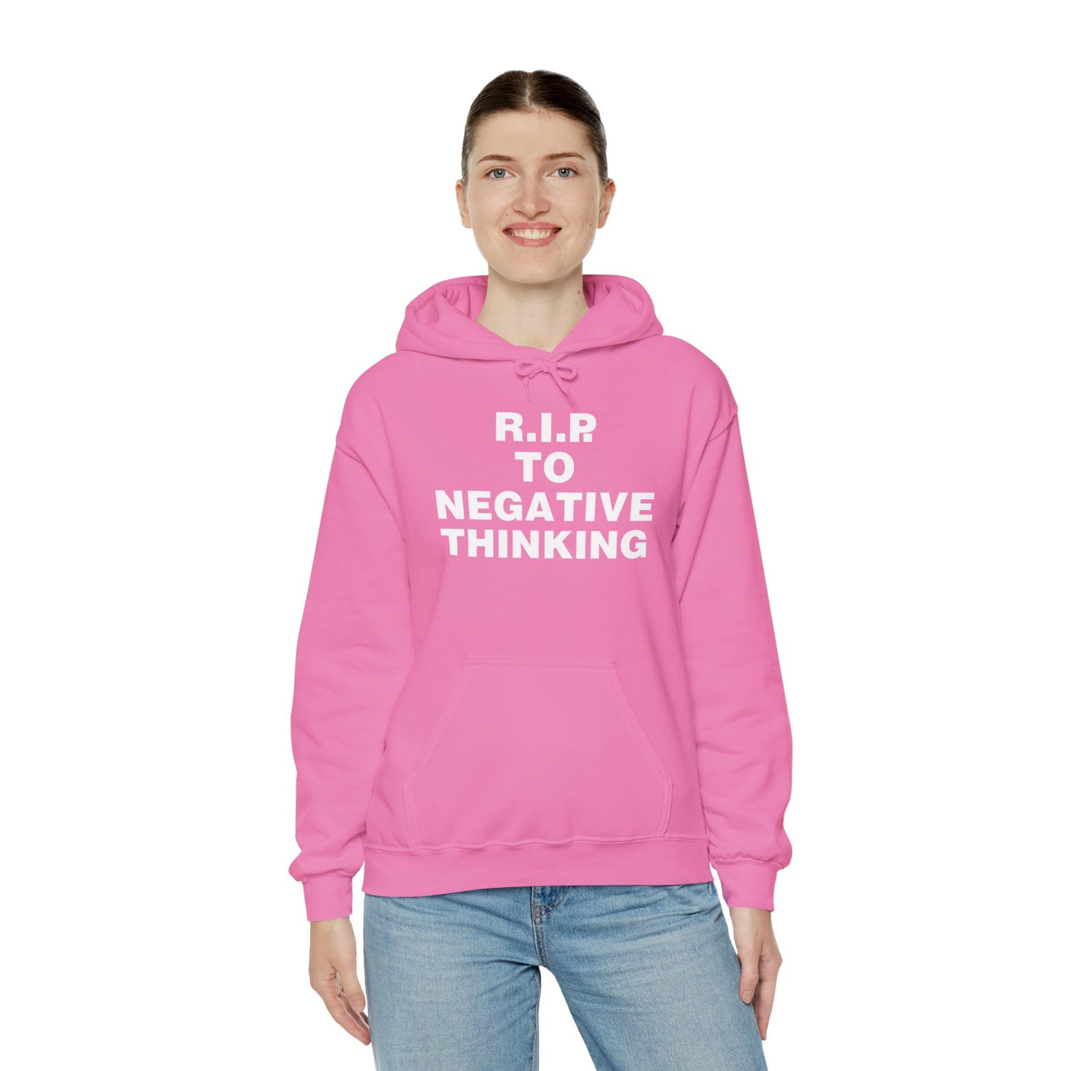 R.I.P. to Negative Thinking Unisex Heavy Blend™ Hooded Sweatshirt - Positive Vibes Apparel