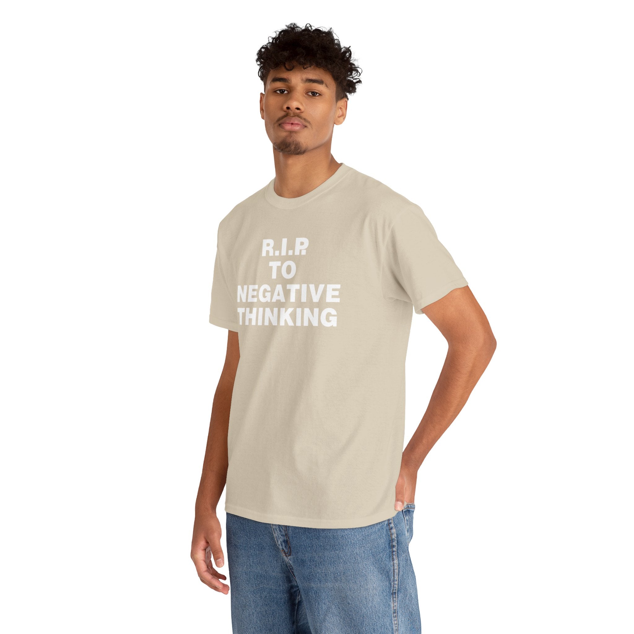 R.I.P. to Negative Thinking Unisex Heavy Cotton Tee - Positive Vibes Apparel