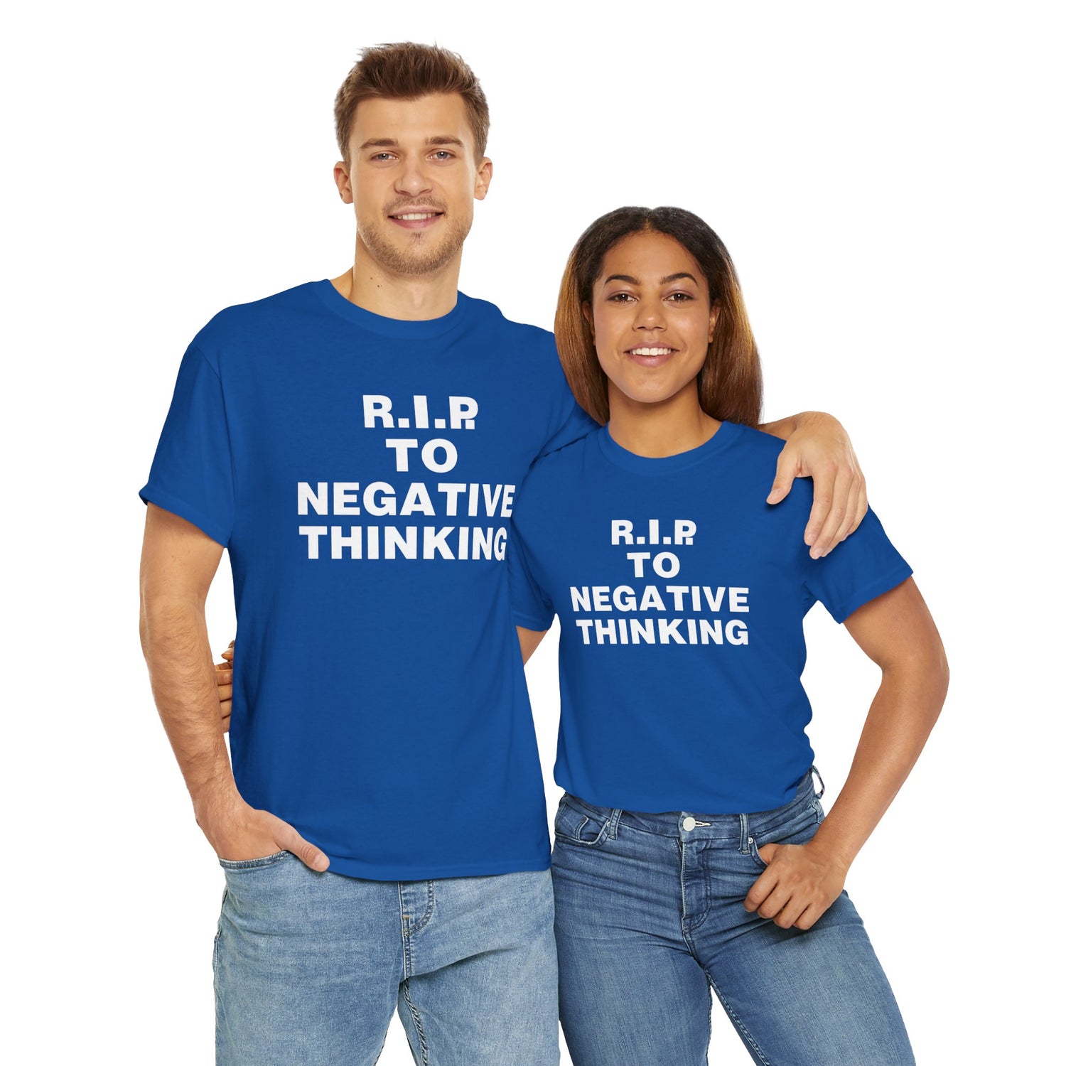 R.I.P. to Negative Thinking Unisex Heavy Cotton Tee - Positive Vibes Apparel