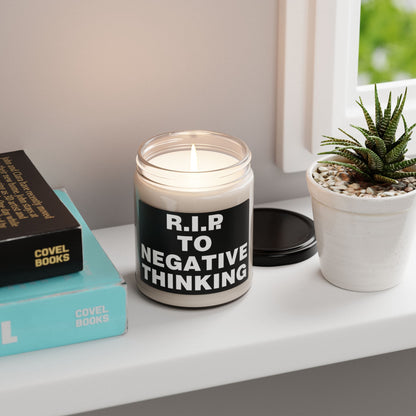 R.I.P. to Negative Thinking Scented Soy Candle - 9oz Motivational Home Fragrance