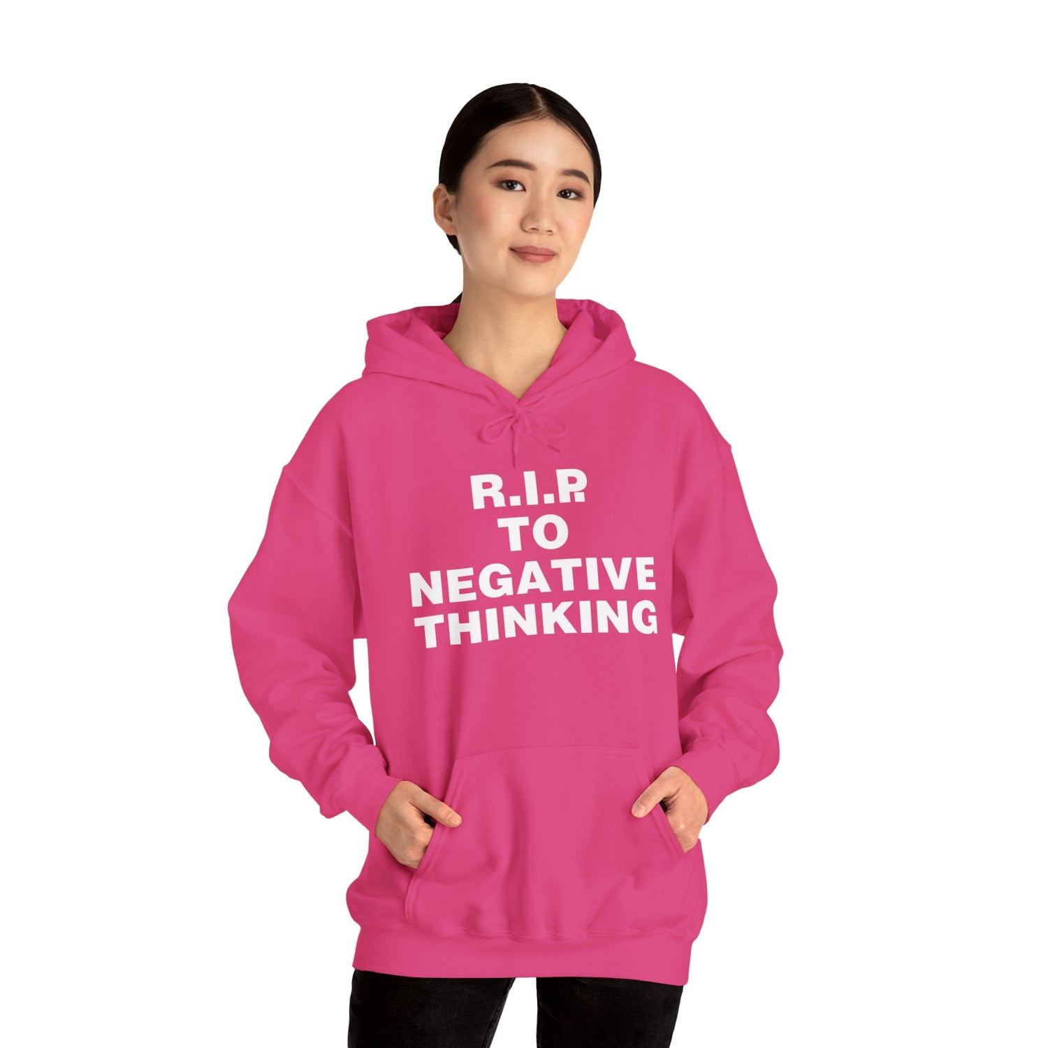 R.I.P. to Negative Thinking Unisex Heavy Blend™ Hooded Sweatshirt - Positive Vibes Apparel