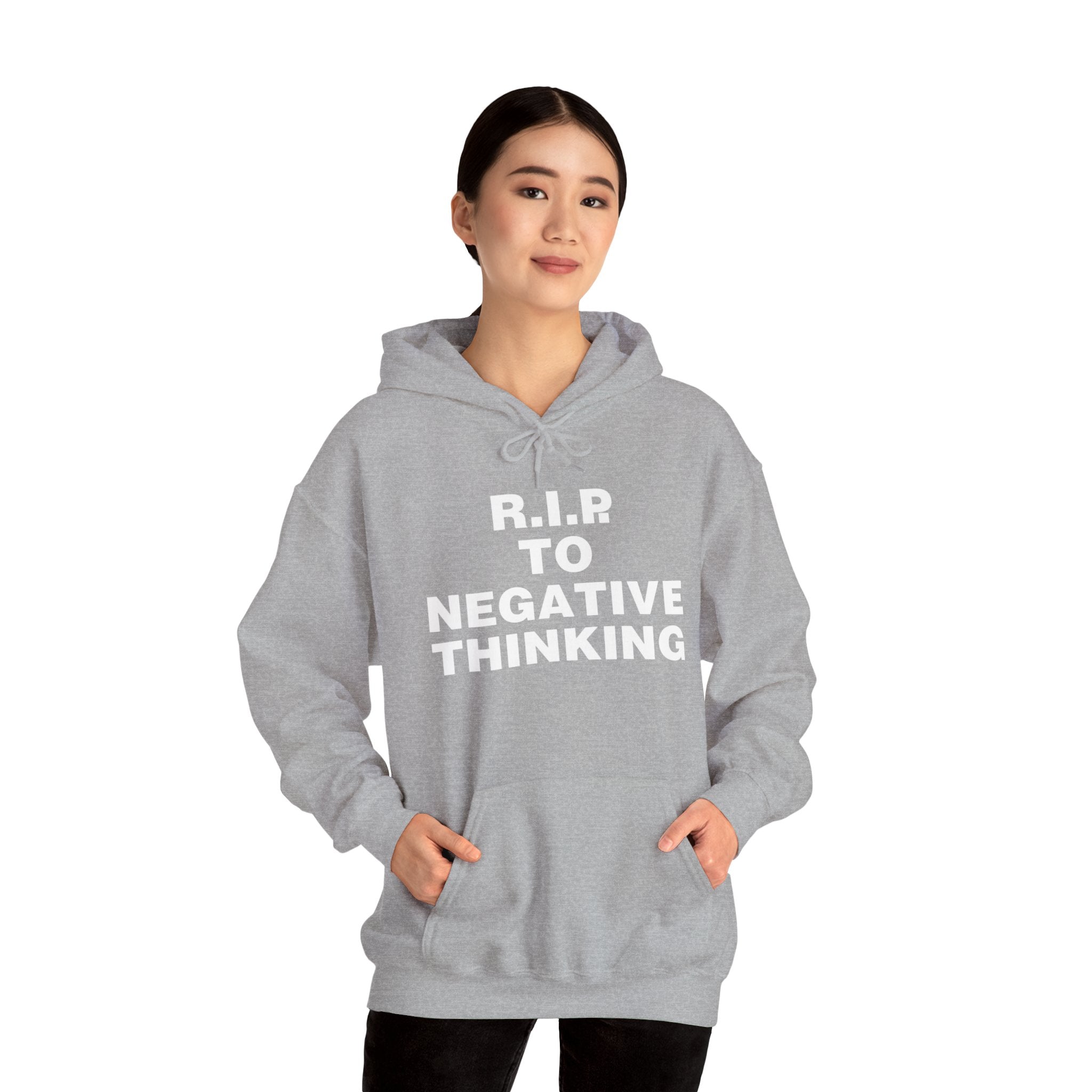 R.I.P. to Negative Thinking Unisex Heavy Blend™ Hooded Sweatshirt - Positive Vibes Apparel