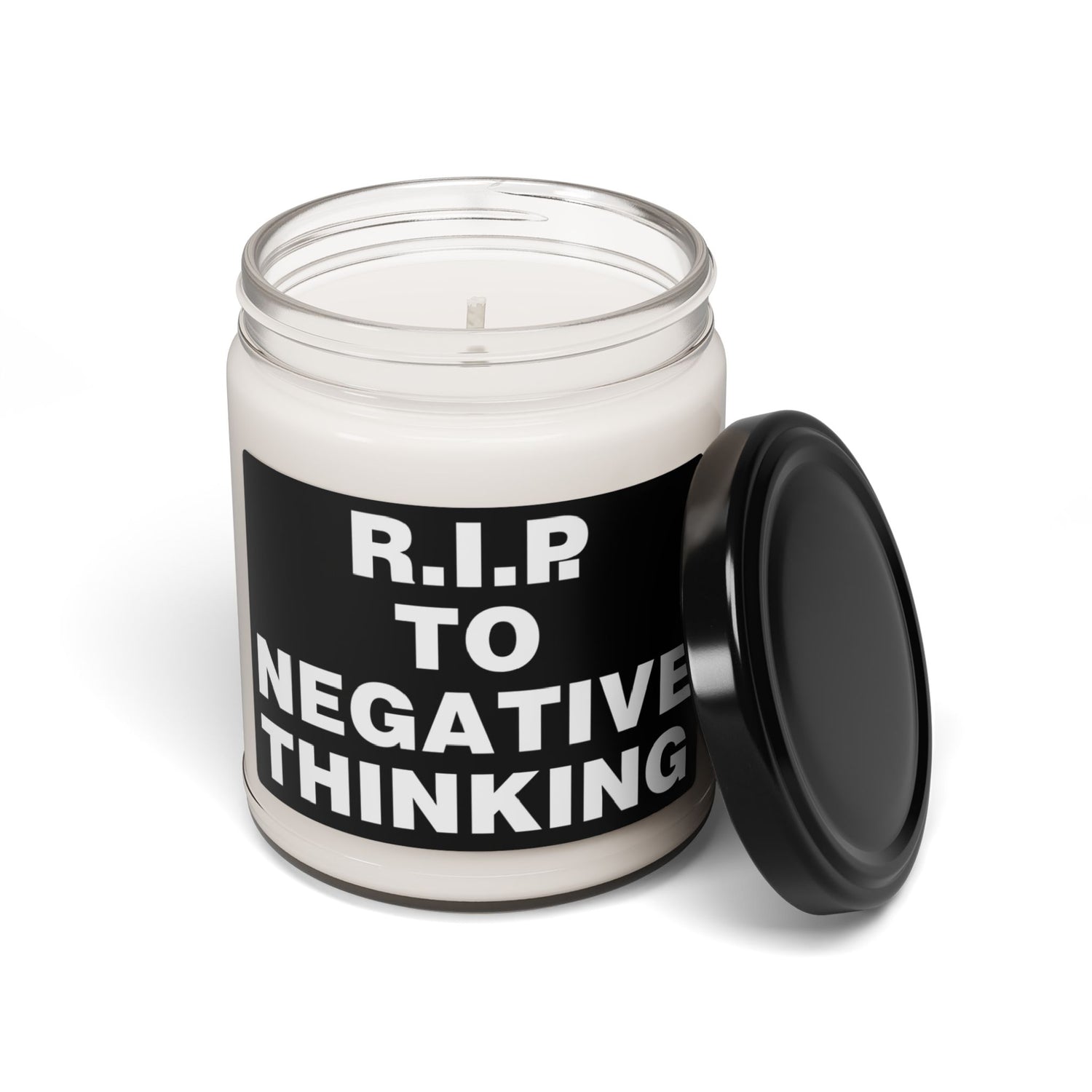 R.I.P. to Negative Thinking Scented Soy Candle - 9oz Motivational Home Fragrance