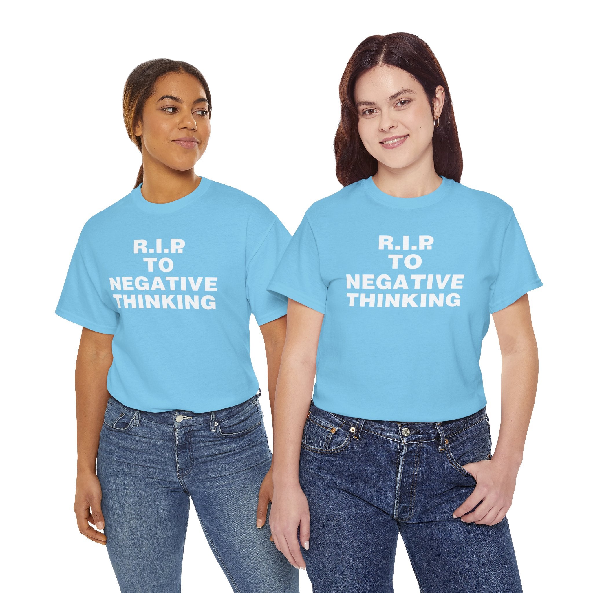 R.I.P. to Negative Thinking Unisex Heavy Cotton Tee - Positive Vibes Apparel