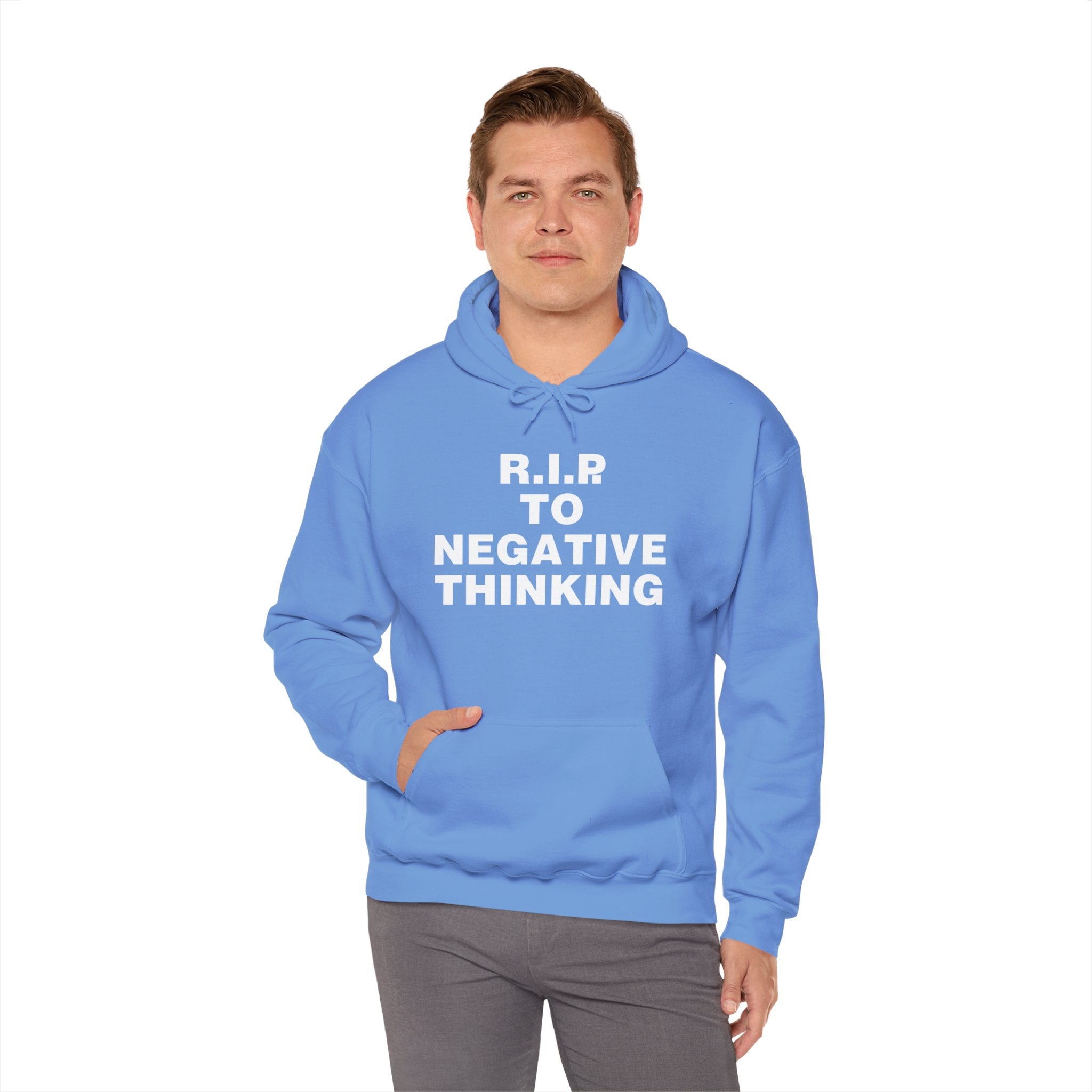 R.I.P. to Negative Thinking Unisex Heavy Blend™ Hooded Sweatshirt - Positive Vibes Apparel