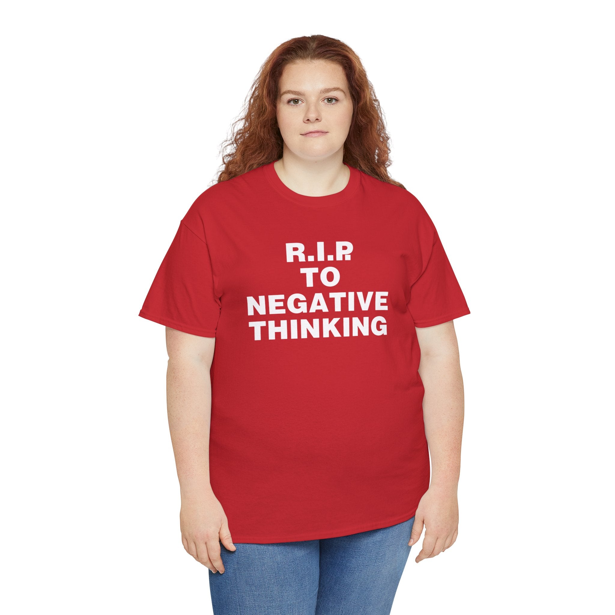 R.I.P. to Negative Thinking Unisex Heavy Cotton Tee - Positive Vibes Apparel