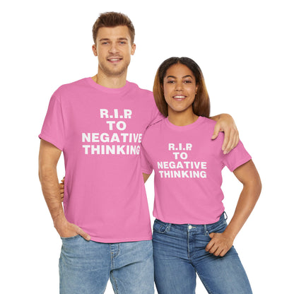 R.I.P. to Negative Thinking Unisex Heavy Cotton Tee - Positive Vibes Apparel