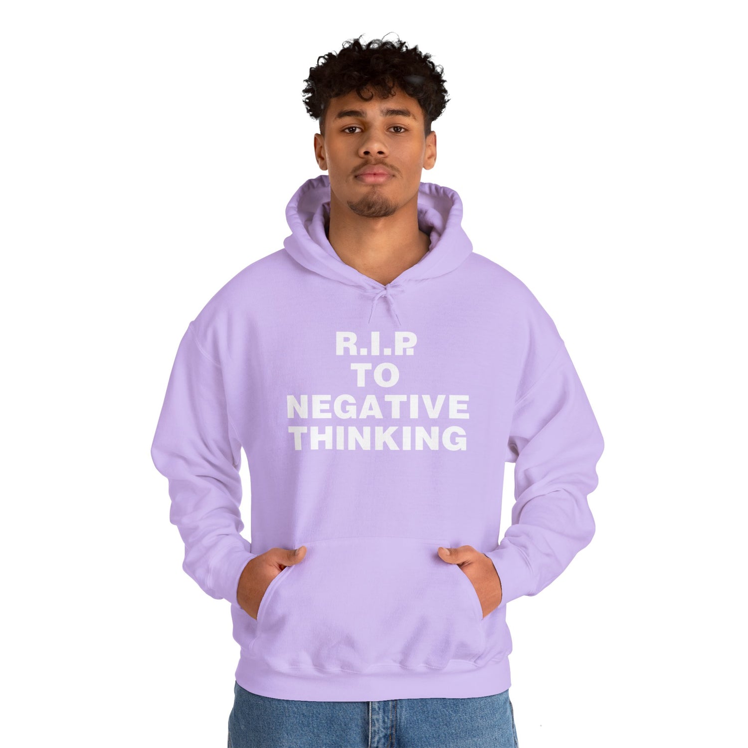 R.I.P. to Negative Thinking Unisex Heavy Blend™ Hooded Sweatshirt - Positive Vibes Apparel