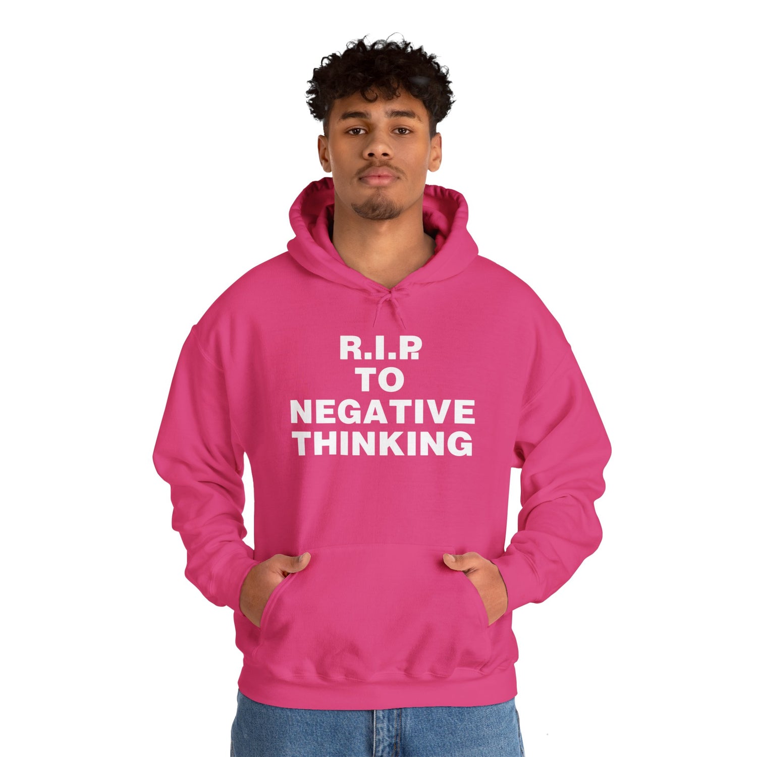 R.I.P. to Negative Thinking Unisex Heavy Blend™ Hooded Sweatshirt - Positive Vibes Apparel