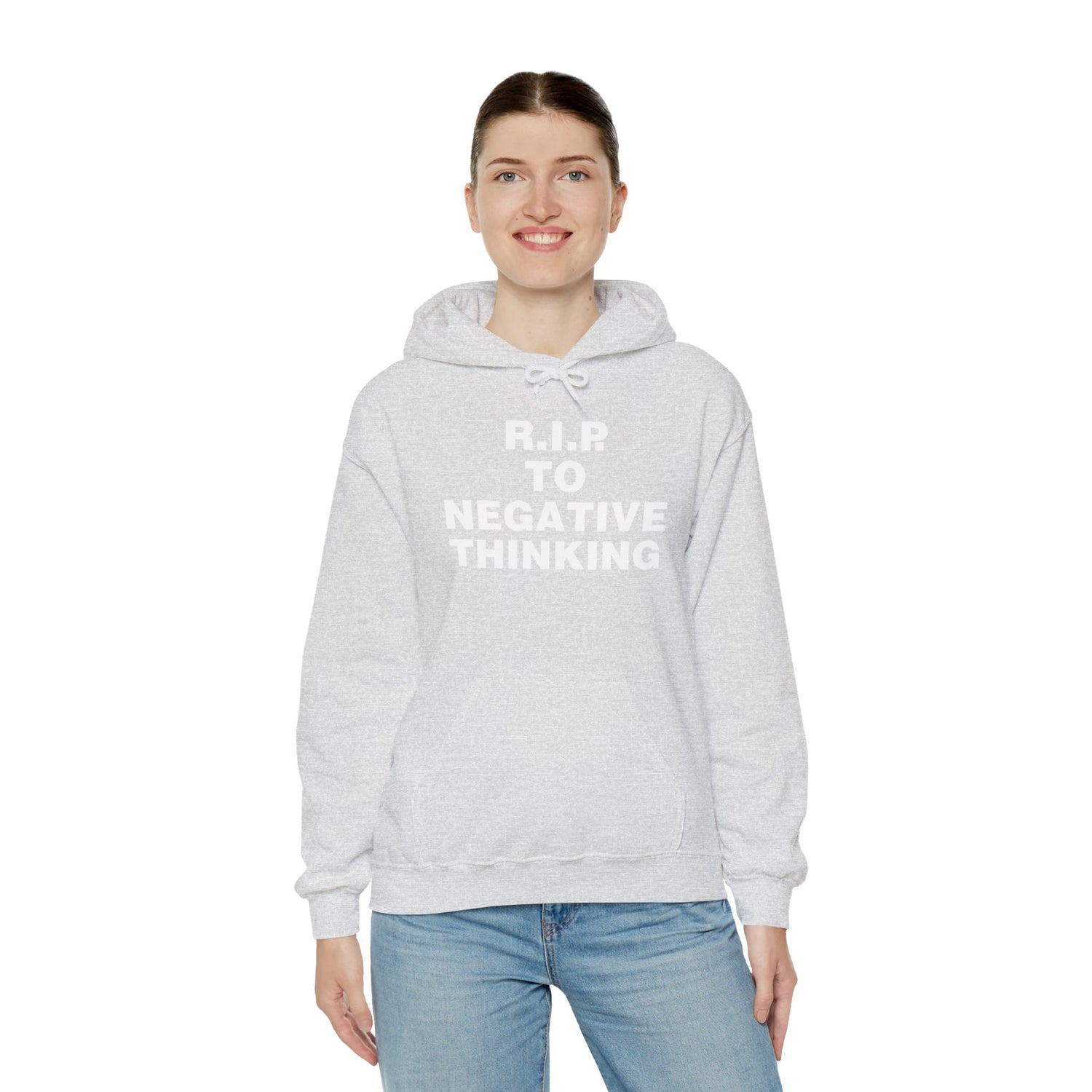 R.I.P. to Negative Thinking Unisex Heavy Blend™ Hooded Sweatshirt - Positive Vibes Apparel