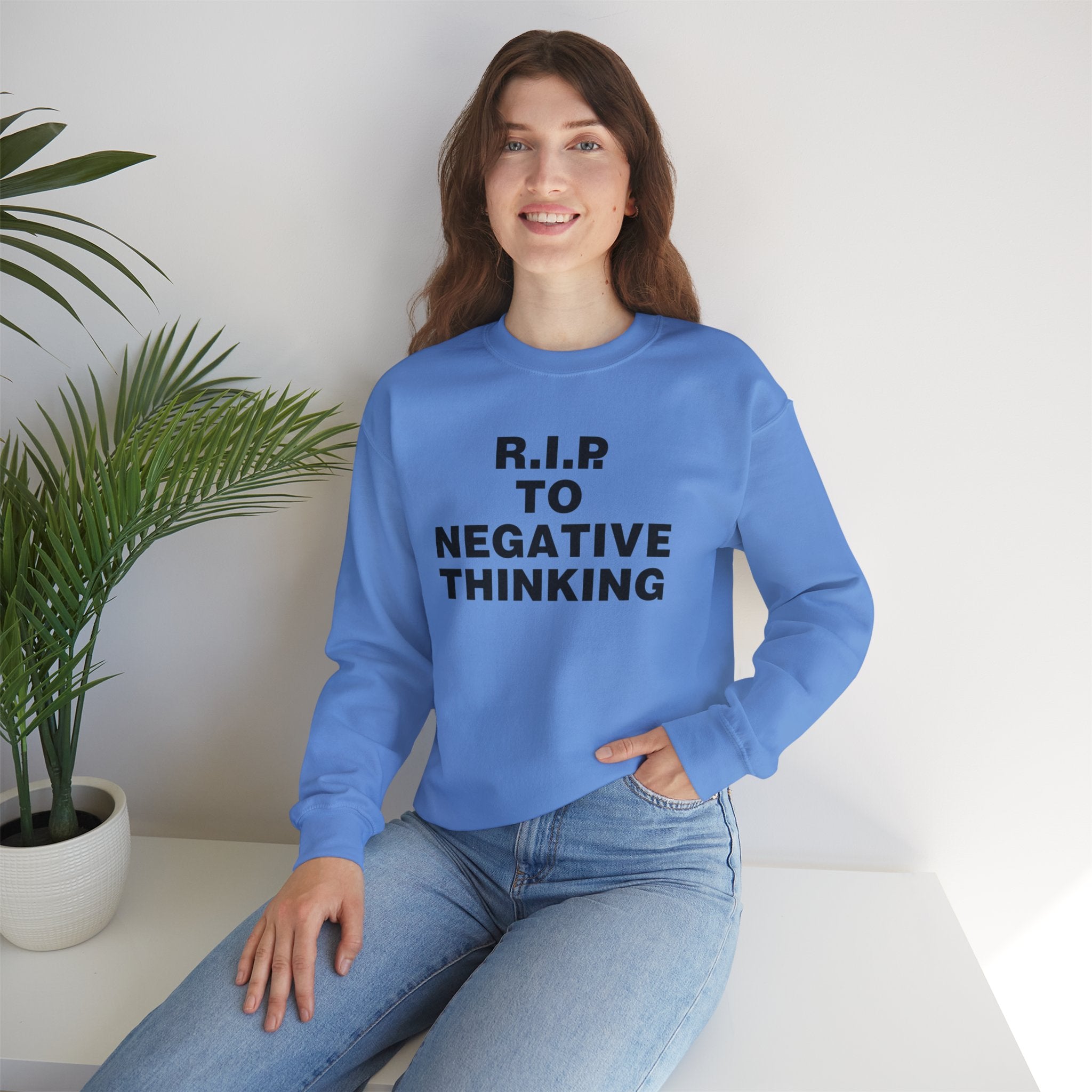 R.I.P. to Negative Thinking Crewneck Sweatshirt | Unisex Heavy Blend™