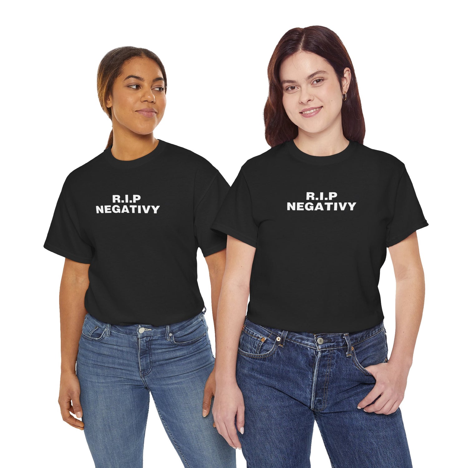 R.I.P. Negativity Unisex Heavy Cotton Tee - Embrace Positivity with Style