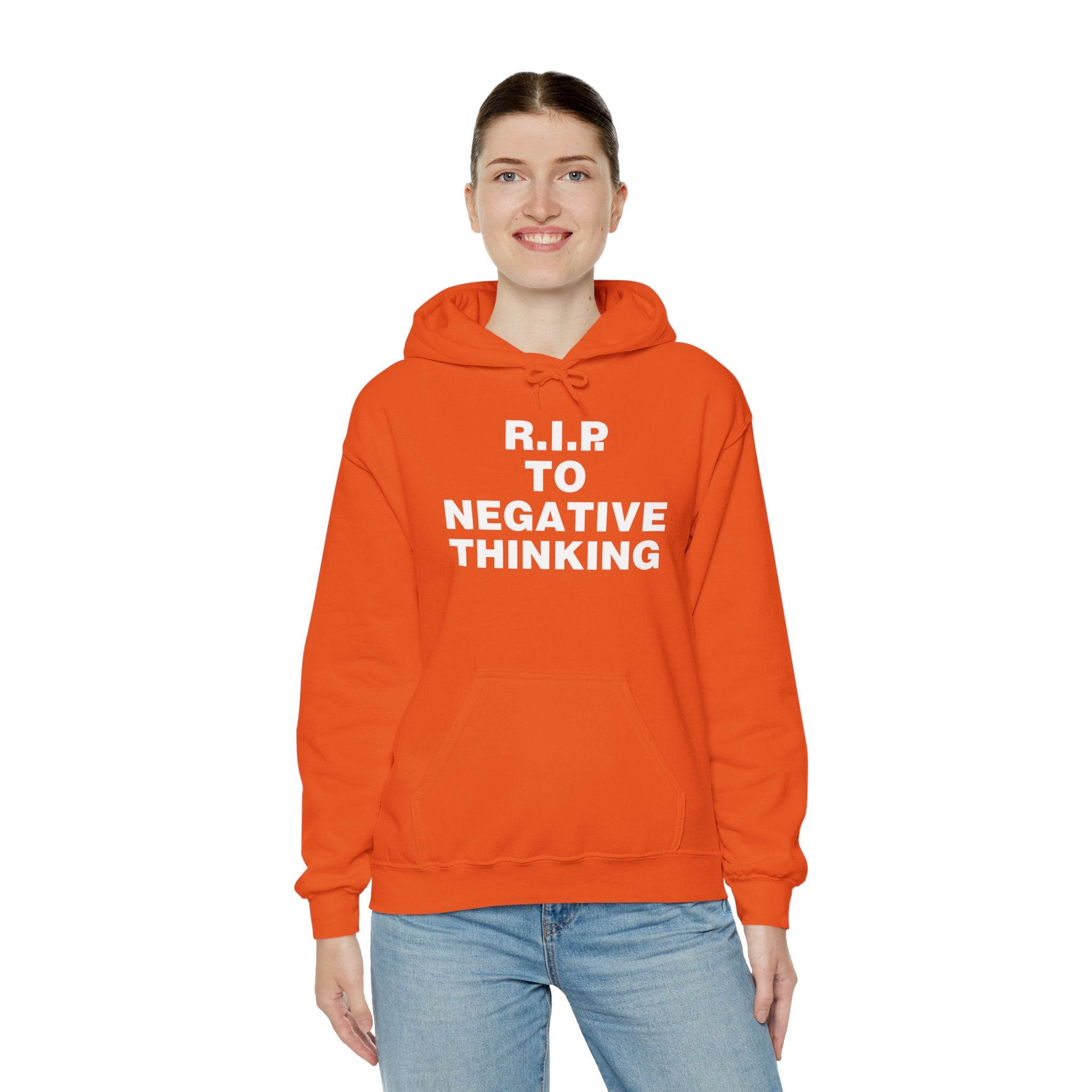 R.I.P. to Negative Thinking Unisex Heavy Blend™ Hooded Sweatshirt - Positive Vibes Apparel